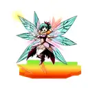 warrior fairy tattoo design idea