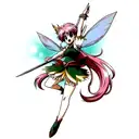 warrior fairy tattoo design idea