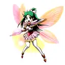warrior fairy tattoo design idea