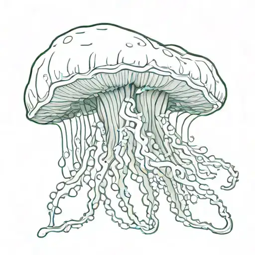 trinacria sicily jellyfish tattoo design idea