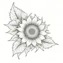 sunflower surrounded tattoo design idea