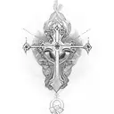 corazón de cristo tattoo design idea