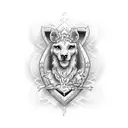 corazón de cristo tattoo design idea