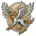 griffin soaring tattoo design idea