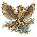 griffin soaring tattoo design idea