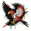 griffin soaring tattoo design idea