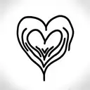 burning heart tattoo design idea