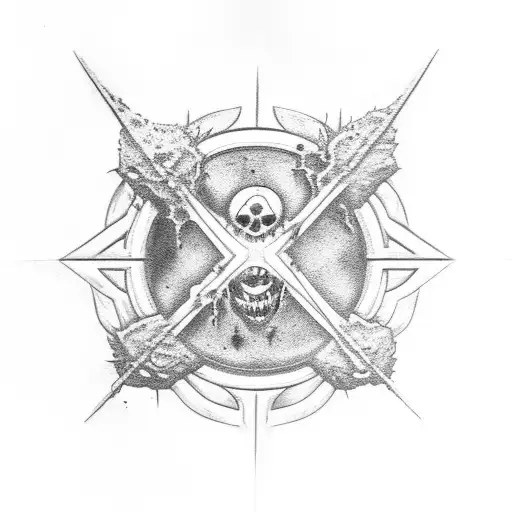 resident evil logo tattoo design idea