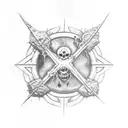 resident evil logo tattoo design idea