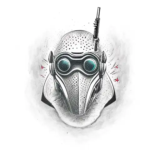 jacker from hotline miami 4k retro style  tattoo design idea