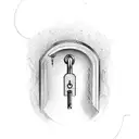 An intricate lock being opened by a unique key, representing the unlocking of potential and gaining control over ADHD. tattoo design idea