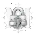 An intricate lock being opened by a unique key, representing the unlocking of potential and gaining control over ADHD. tattoo design idea