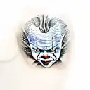 pennywise clown  tattoo design idea