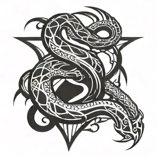snake, sword tattoo design idea