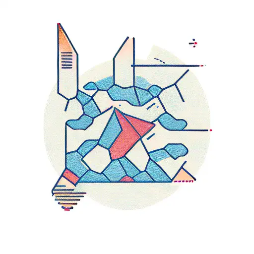 A bar graph showing exponential growth with a data scientist analyzing it tattoo design idea