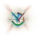 A bar graph showing exponential growth with a data scientist analyzing it tattoo design idea