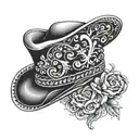 flash tattoos cowboy hat tattoo design idea
