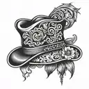 flash tattoos cowboy hat tattoo design idea