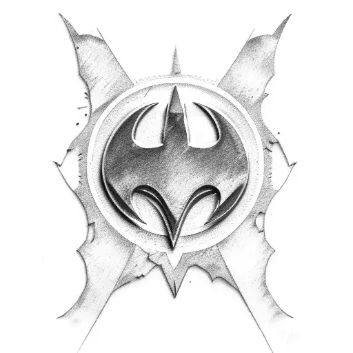 Batman symbol tattoo design idea