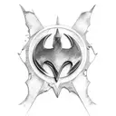 Batman symbol tattoo design idea
