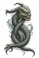 dark mark harry potter tattoo design idea