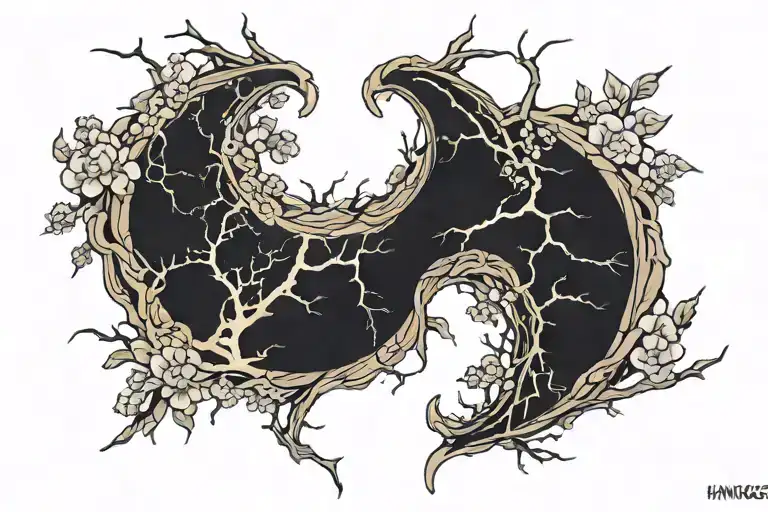 Kintsugi themed tattoo tattoo design idea