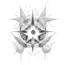 333 tattoo with stars tattoo design idea