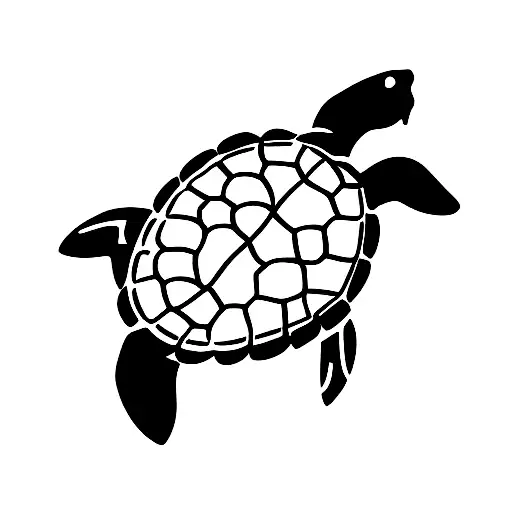 Turtle shell tattoo design idea