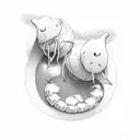 2 peas in a pod  tattoo design idea