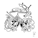 wine  tattoo design idea