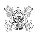 wine  tattoo design idea