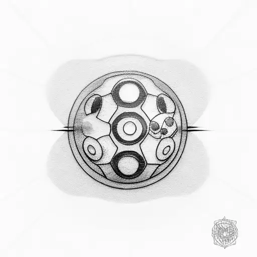 Minimalist Pokeball tattoo design idea