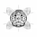 Minimalist Pokeball tattoo design idea