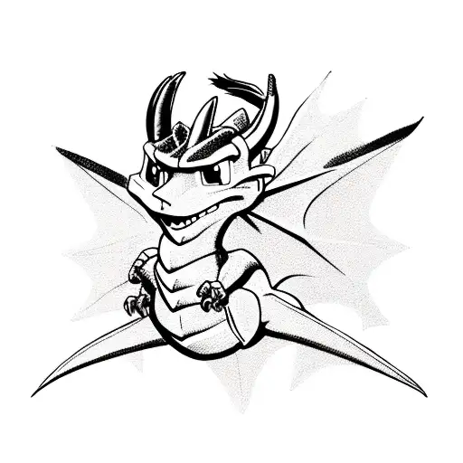 Spyro the dragon tattoo design idea