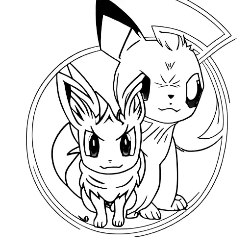 eevee evolutions pokemon tattoo design idea