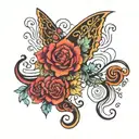 yess tess press tattoo design idea