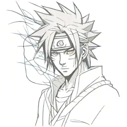 Sasuke Uchiha with Rinnegan tattoo design idea