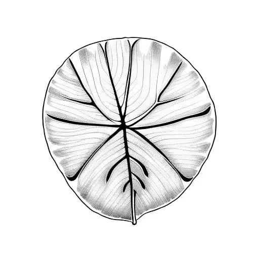 monstera leaf tattoo design idea