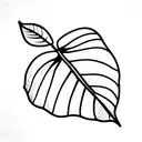 monstera leaf tattoo design idea