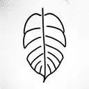monstera leaf tattoo design idea