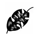 monstera leaf tattoo design idea