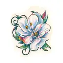 peach blossom tattoo design idea