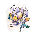 peach blossom tattoo design idea