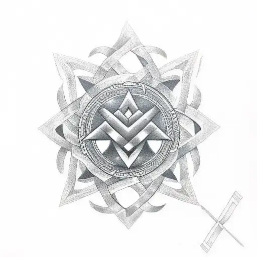 Valknut Symbol tattoo design idea