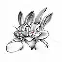 bugs bunny tattoo design idea