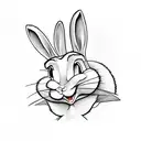 bugs bunny tattoo design idea