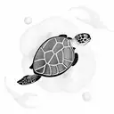 sea turtles  tattoo design idea