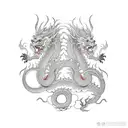 dragon and lion  tattoo design idea