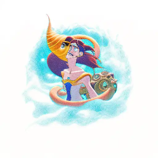 treasure planet with siren tattoo design idea