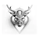 Minotaur cyberpunk  tattoo design idea